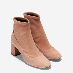 Cole Haan Pink Suede Ankle Boots